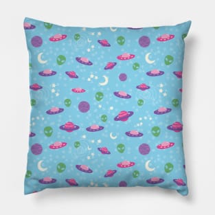 Pastel goth UFO alien Pillow