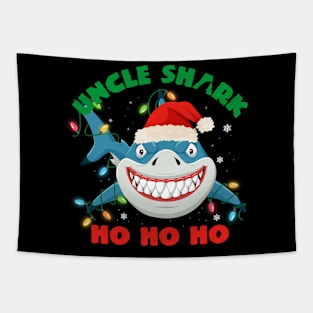 Uncle Shark Ho Ho Ho Christmas Tapestry