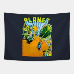 Planet Battle with Aliens Tapestry