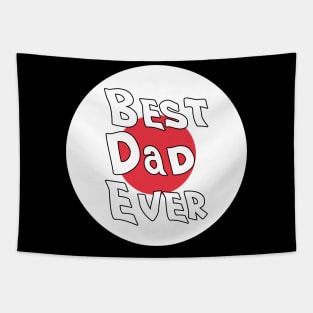 Best Dad Ever Japan Flag Tapestry