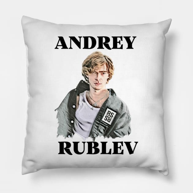 Andrey Rublev Pillow by BorodinaAlen