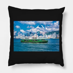 Oh Victoria Harbour - Ferry Ride - Travel Lovers - Hong Kong Pillow