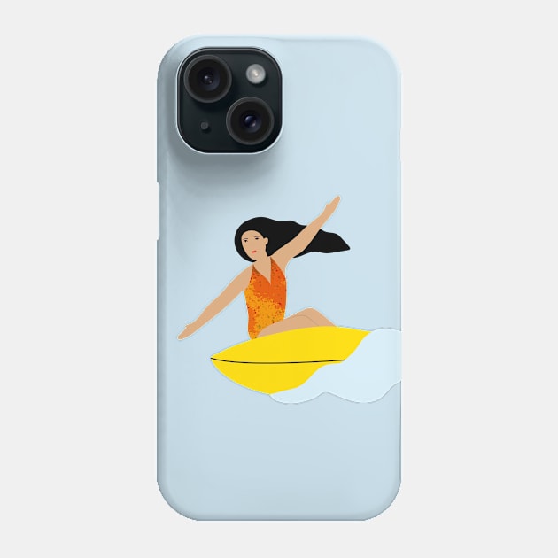 Surfing Girl 3 Phone Case by grafart