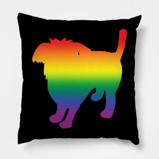 Pride Rainbow Gradient Silhouette Dog Pillow