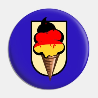 German flag funny ice cream Pin