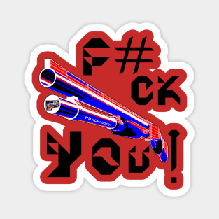 F#CK YOU, v. Black Text Magnet