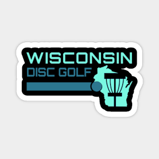 Wisconsin Disc Golf - Disc Line Light Green Magnet