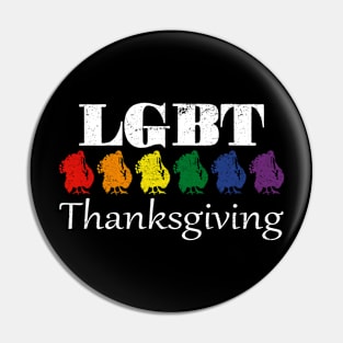 Pride Turkey Feast LGBT Thanksgiving Friendsgiving Pin