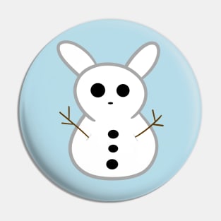 Snow Bunny snowman Pin