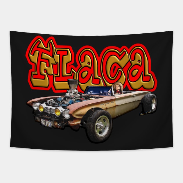 62 Buick Rat Rod Flaca Tapestry by vivachas