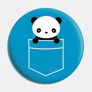 Cute pocket panda t-shirt Pin