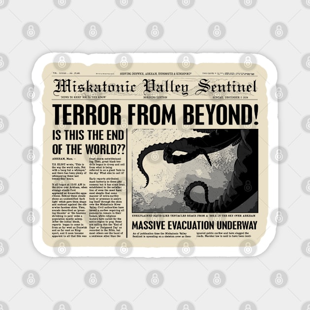 Miskatonic Headlines Magnet by MonkeyKing