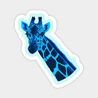 Blue giraffe Magnet