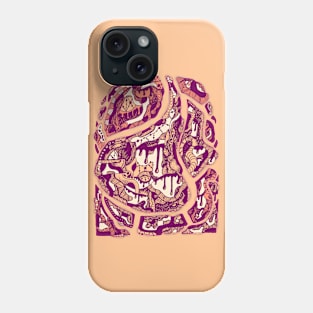 Peach Abstract Wave of Thoughts No 3 Phone Case