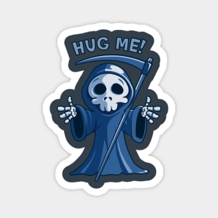 Grim Reaper Wants a Hug Cute Scary Halloween Hug Me Magnet