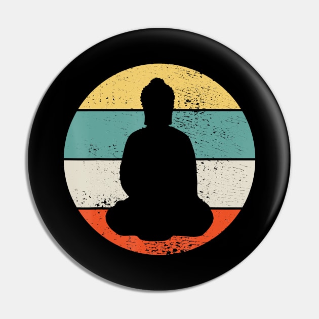 Buddha Retro Vintage Pin by JaydeMargulies