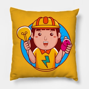 Electrician Woman Pillow