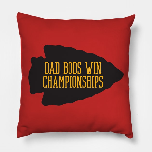 Dad Bods Chiefs Superbowl Pillow by Super Secret Villain