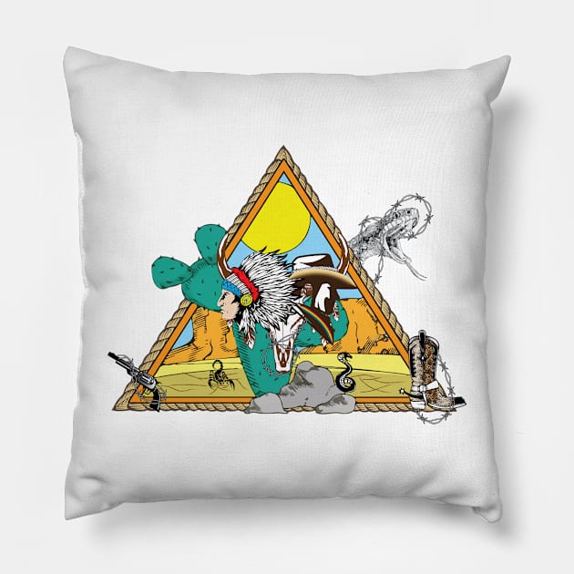 Piramid Desert Pillow by sonnycosmics