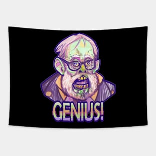 Zombified Genius: Watercolor Tribute to George Romero Tapestry