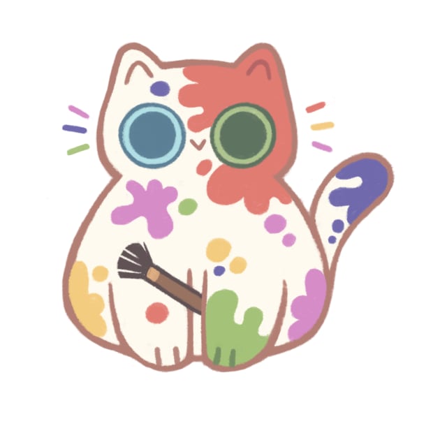 Artist Cat by Niamh Smith Illustrations