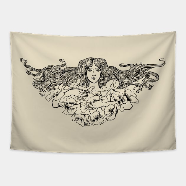 Sexy Woman Tapestry by CasualTeesOfFashion