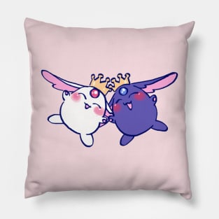 black and white mokona modoki with crowns / xxx holic Pillow