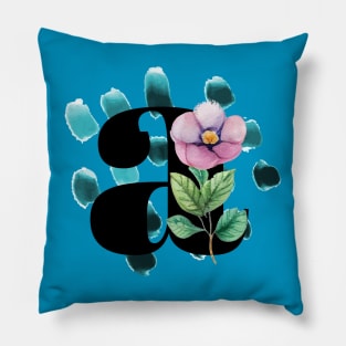 Capital letter A | Monogram, a Floral Letter Pillow