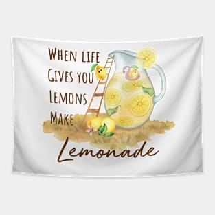 When Life Gives You Lemons Make - Lemonade Funny Lemonade pun Tapestry