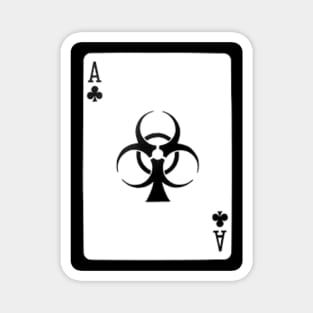 Ace of Clubs biohazard Magnet