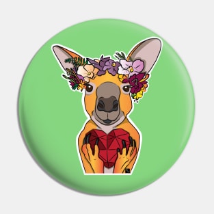 Kangaroo Heart Pin