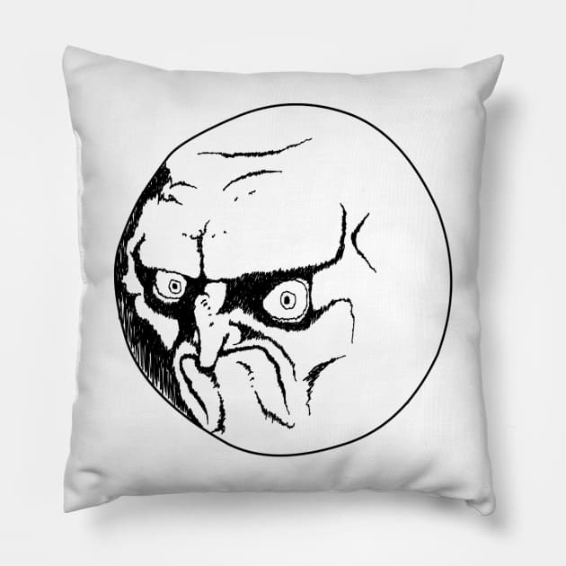 No Face Meme Pillow by FlashmanBiscuit