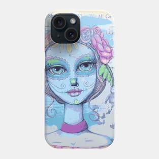 Sugar Skull Girl 2 of 3 Phone Case