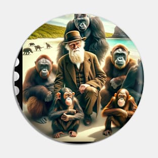 The Great Apes Family Photo III Pin