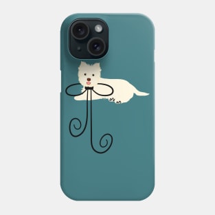 West Highland White Terrier and Bow Phone Case