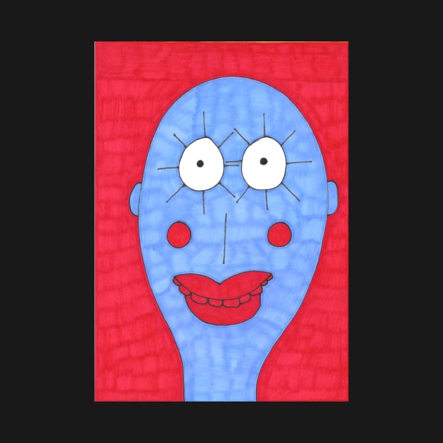 Blue and Red Man by JaySnellingArt