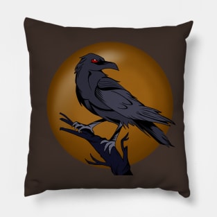 Stylized Raven Fall Pillow