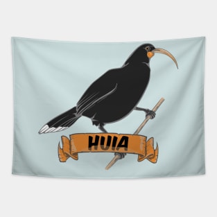 Huia Extinct New Zealand Bird Tapestry