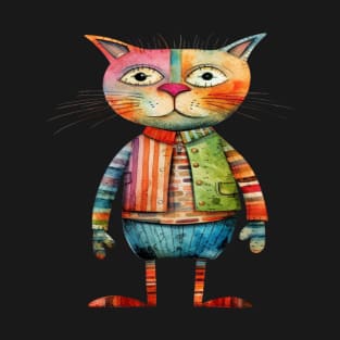 Whimsical Cute Cat T-Shirt