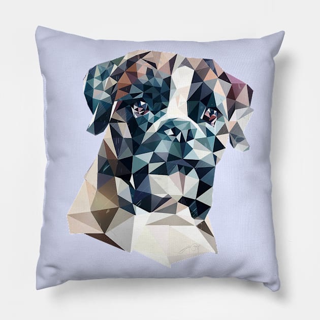 Boxer (Low Poly) Pillow by lunaroveda