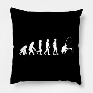 Evolution Of Man and Fishing Pillow