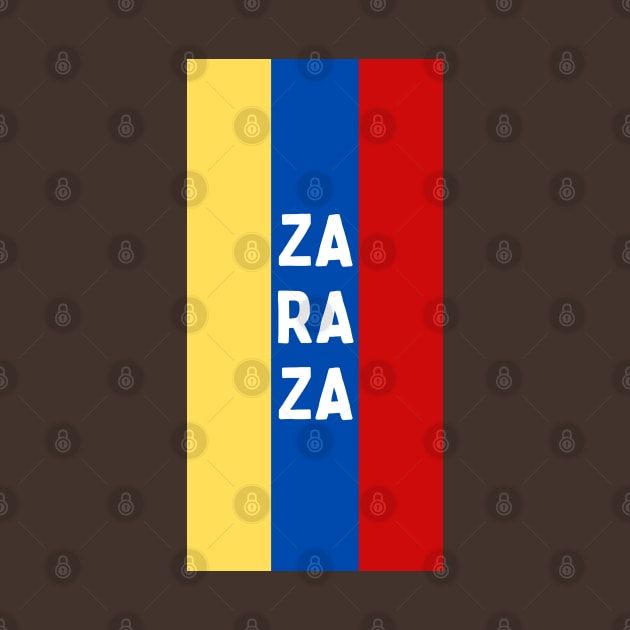 Zaraza City in Venezuelan Flag Colors Vertical by aybe7elf