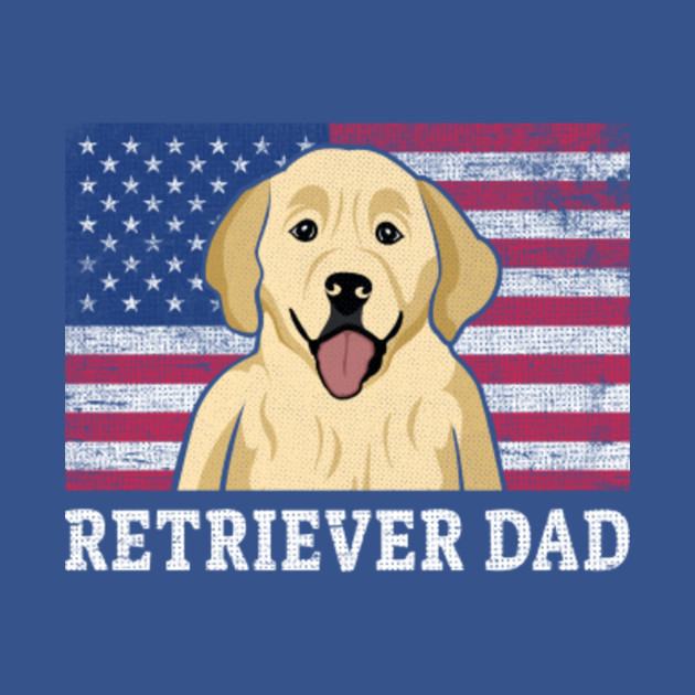 Disover Best Golden Retriever Dad American Flag 4th of July Patriotic Gift Idea - Golden Retriever - T-Shirt