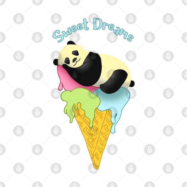 Ice Cream Panda Doodle | Cute Sweet Dreams by FandomizedRose