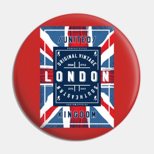 London abstract flag UK Pin