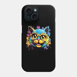 Colorful Graffiti Cat Phone Case