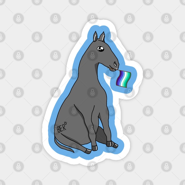 Eugene The Gay Pride Horse Magnet by SentABearToSpace 