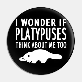 Platypus strange animal life lover motif Pin