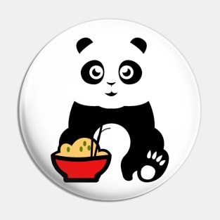 Cute Panda Eating Fried Rice - Classy Shirt Pin