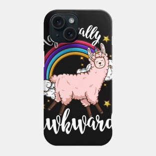 Llamacorn Majestically Awkward - Llama Unicorn Gift Phone Case